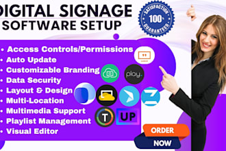design, setup digital signage via yodeck optisigns screencloud for your business