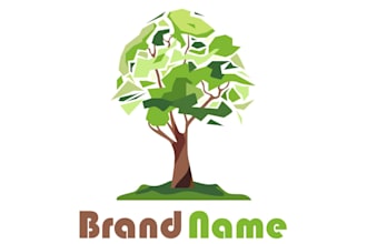 create graceful and fantastic tree service logo design