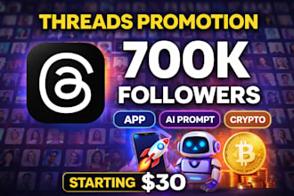 promote your ai, tech or crypto project to 700k audience on threads