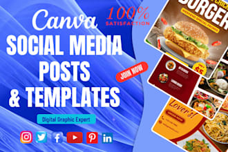 do social media design, facebook ads post, instagram post, using canva pro