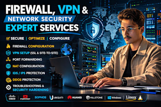 setup firewall, vpn and network security
