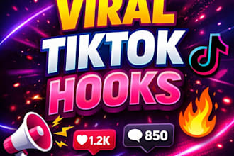 create tiktok ideas and viral hooks for your videos