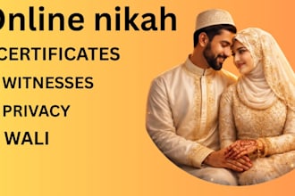 offer nikah online for islamic wedding witnesses imam