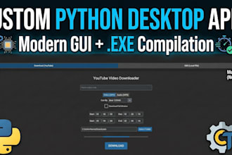 develop a custom python gui desktop app