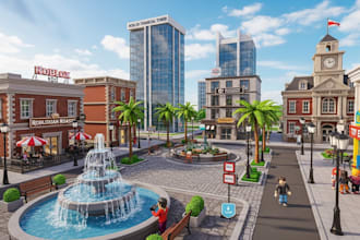 build a detailed roblox map, city, terrain or game environment in roblox studio