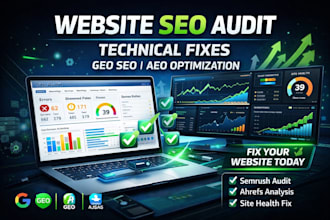 do GEO SEO, aeo, on page technical fix, semrush ahrefs site audit, technical se0