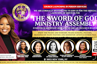 do a creative church flyers, banner, poster, church graphics