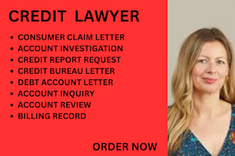 handle credit bureau cases, consumer claims, debt accounts, and billing disputes