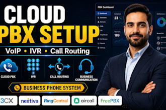 setup 3cx cloud pbx voip IVR call routing and business phone system