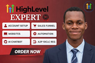 build ghl sales funnel, landing page, ghl real estate website and ghl automation