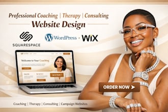 squarespace wix coaching life coach therapy consulting  election party website
