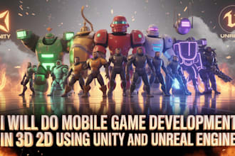 develop professional unity 2d unity 3d game development for mobile game and PC