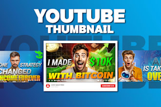 design professional finance or crypto youtube thumbnail