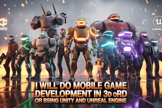 develop 2d and 3d mobile game development as unity developer and game developer