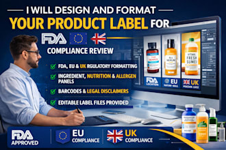 design and format your product label for fda, eu, and UK compliance review
