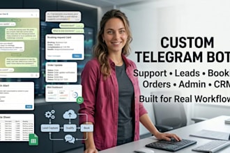 build a custom telegram bot for support orders and business automation