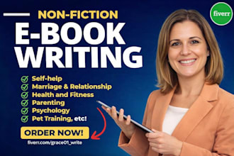 be your non fiction ebook writer, ghostwriter, ghostwriting