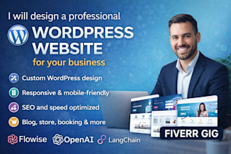 create a wordpress website, blog, or business site