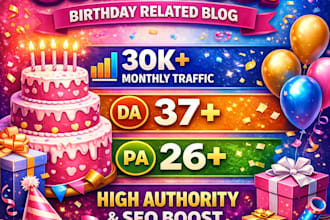 publish guest post on birthday niche blog with traffic