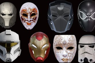 design 3d mask 3d armor 3d helmet eva foam cosplay halloween  wearable armor
