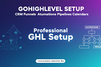 setup your gohighlevel subaccount, funnels, automations and pipelines