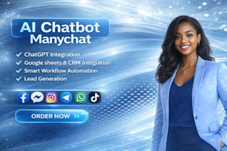 build manychat chatbot, ai chatbot, instagram dm automation, messenger, whatsapp