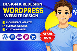 design redesign wordpresss website, website development as a fullstack developer