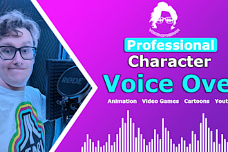 record a male character animation video game voice over