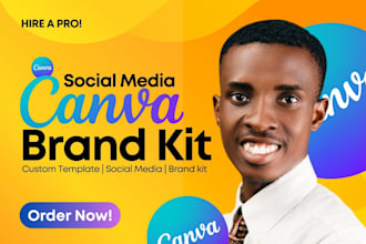 design a professional canva brand kit guidelines editable social media template