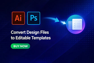 convert PSD,ai,PDF, figma or publisher to editable canva template