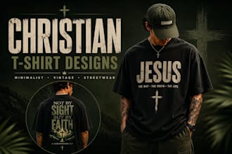 do custom urban christian t shirt mockup design faith typography graphic tshirt