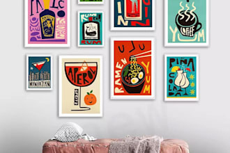 create professional murals, wall art, doodle decals for kids rooms  restaur
