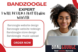 bandzoogle store, design bandzoogle website, bandzoogle page, merch store, epk