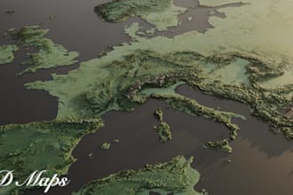 create cinematic 3d terrain maps