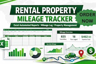 create rental property mileage tracker excel spreadsheet with automated reports