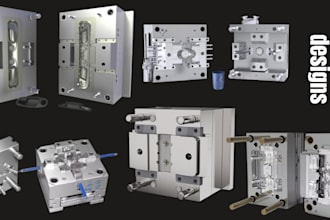 design injection mold plastic mold, cnc machining mold design, solidworks 3d cad