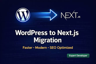 migrate your wordpress website to next js for better speed and SEO
