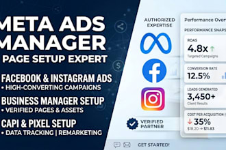 setup verified facebook business page manager meta ads campaign fb pixel setup