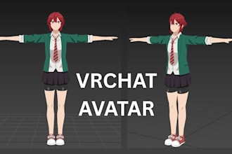 custom vrchat avatar anime avatar furry vrchat avatar for streaming and gaming