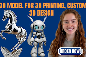design 3d cad model, stl file repair, 2d drawing, stl file for 3d printing