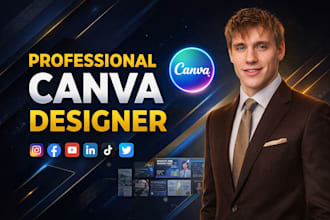create professional canva design, canva templates and canva social media