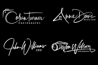 do 5 luxury signature logo, handwritten, real estate, email, design, photography