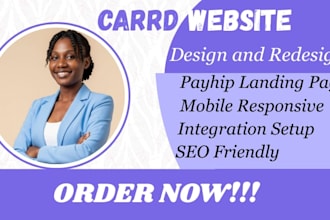 design carrd website, carrd landing page, carrd website design redesign