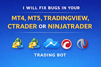 debug, code, fix, or update your mt5, mt4, ctrader, ninjatrader, or tradingview