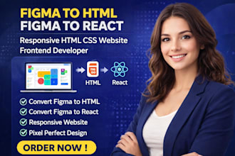 convert figma to html figma to react responsive html css website frontend dev