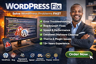 fix broken our outdated wordpress  website