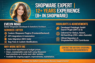 help develop custom shopware 6 functionality for your shop