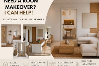 create modern realistic interior renders