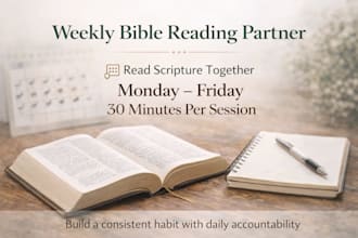 be your weekly bible reading accountability partner