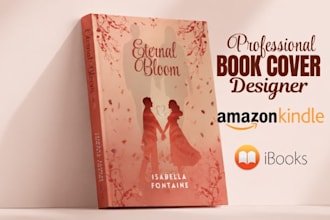 do ebook KDP book cover print ready cover for romance memoir novel